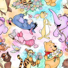 Tela Winnie the Poo y amigos neón preventa