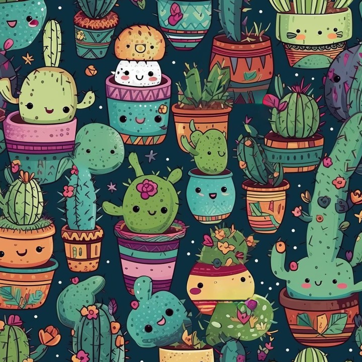 Tela cactus animados preventa