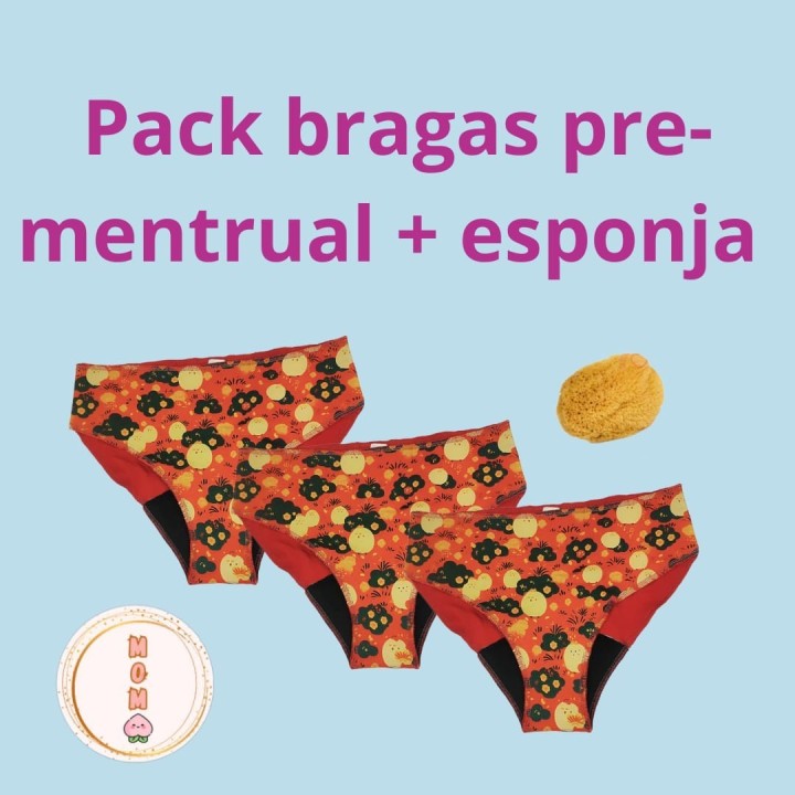 Pack esponja + 3 Braguitas pre-menstruales