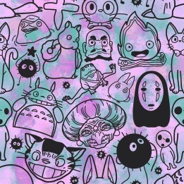 Tela Ghibli logo morado preventa