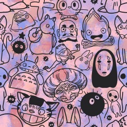 Tela Ghibli logo rosa preventa