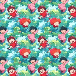 Tela ponyo bosque preventa