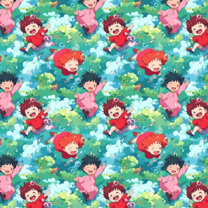Tela ponyo bosque preventa