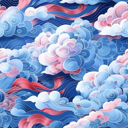 Tela japonesa nubes preventa