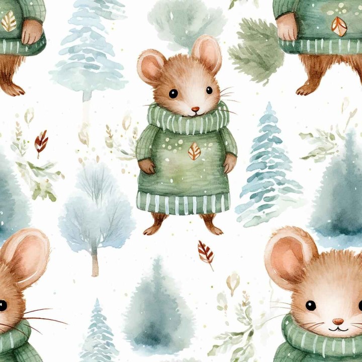 Tela invernal sweet ratón preventa
