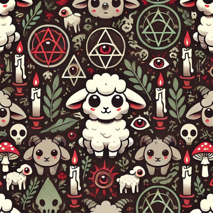 Tela Cult of Lamb rojo preventa
