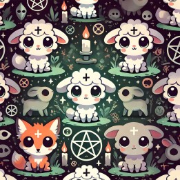 Tela Cult of Lamb verde preventa