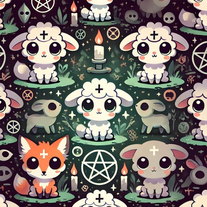Tela Cult of Lamb verde preventa