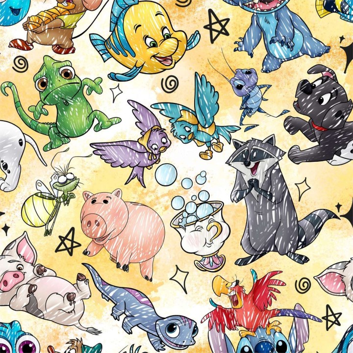 Tela bichitos disney preventa