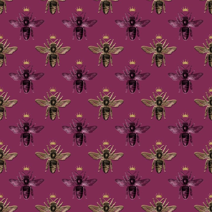Tela abejas fucsia preventa