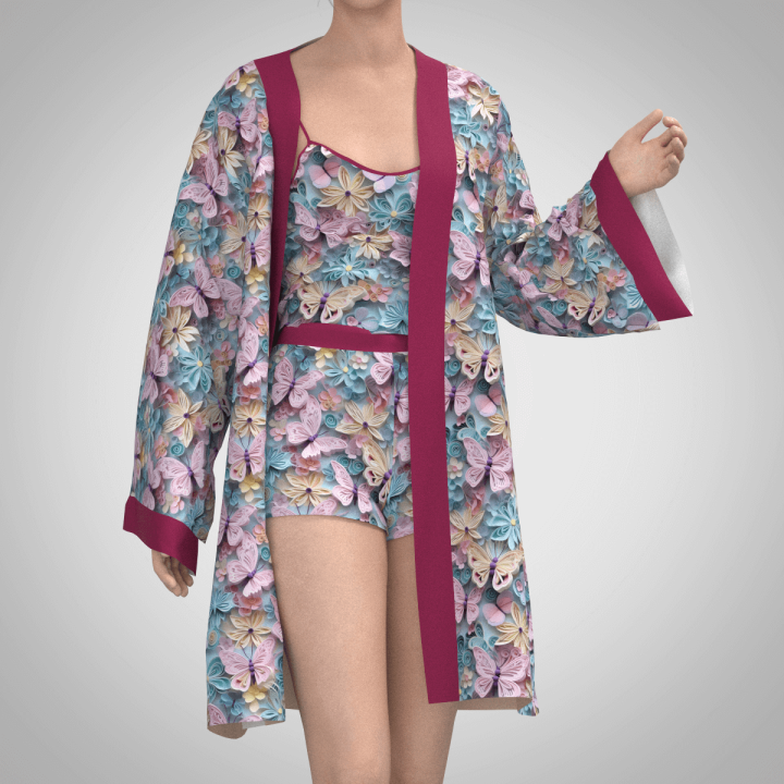 Tela mariposas 3D preventa
