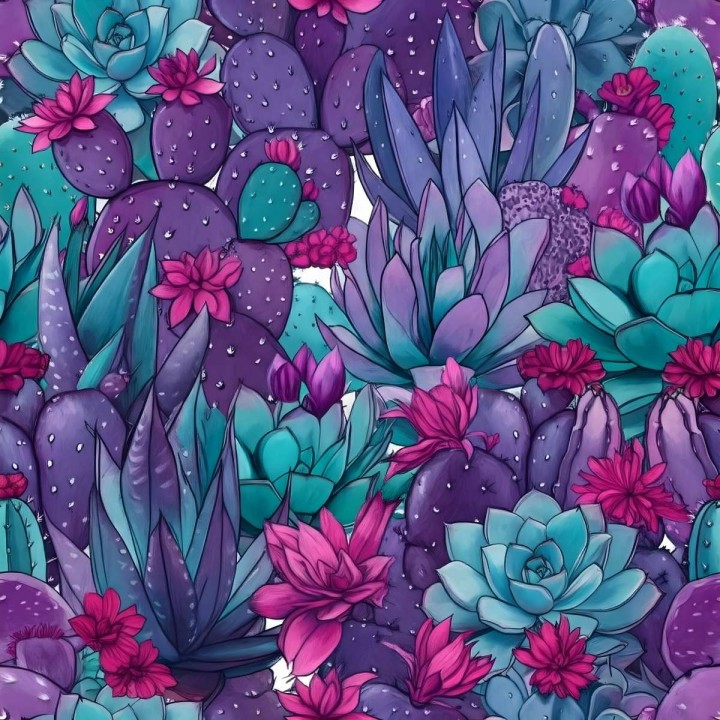 Tela polar cactus y suculentas